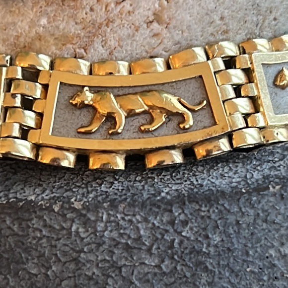 Panther 14k gold necklace 3 panthers - Picture 11 of 13